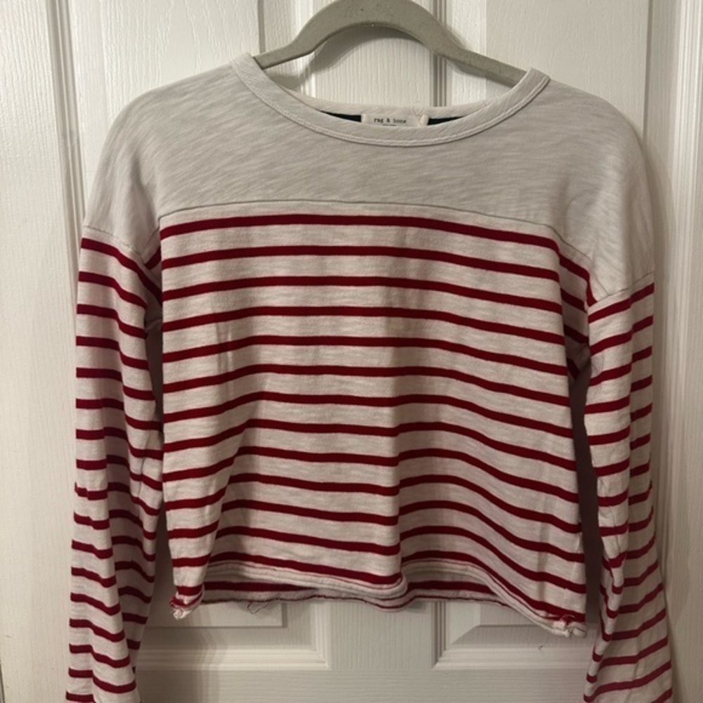 Rag and Bone Halsey Striped Tee, size small